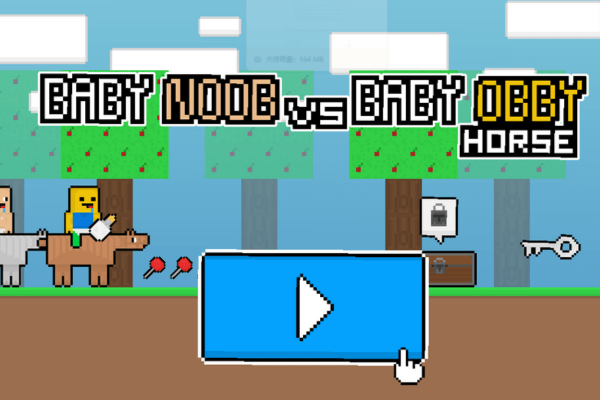Baby Noob vs Baby Obby Horse